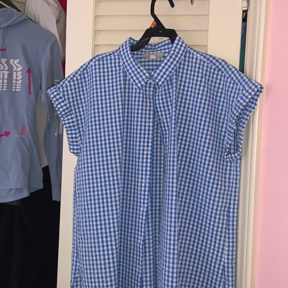 Gingham blue shirt